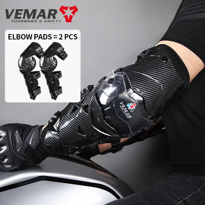VEMAR E-18H protecteurs de coude de Motocross équipement de moto pour hommes et femmes coque rigide et coussinets absorbant les chocs