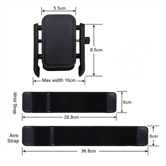 Support de téléphone rotatif pour trottinette électrique avec sangle de poignet, support de téléphon
