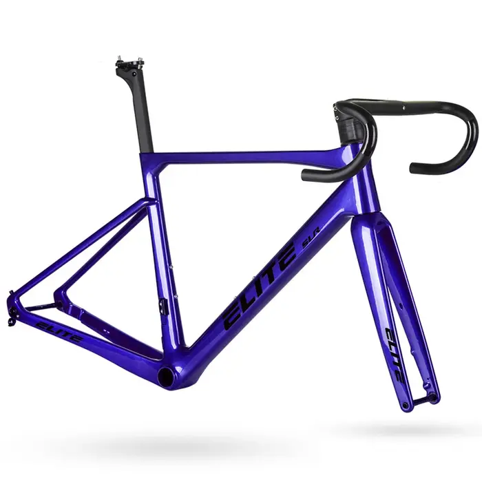 ELITE cadre de vélo de route carbone 47/49/51/54/56cm T47 frein à disque Ultra léger tige de selle pièces de cyclisme
