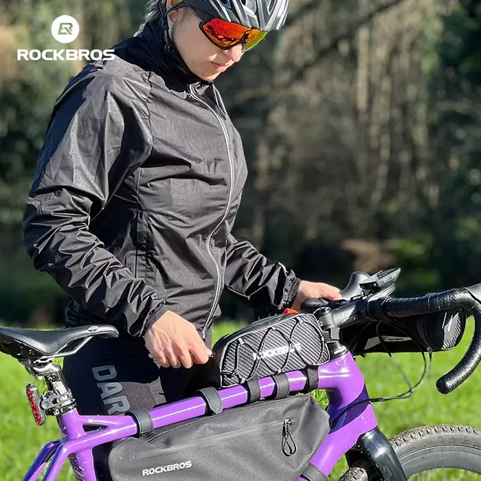 ROCKBROS sac de vélo étanche réfléchissant avant cadre supérieur Tube sac ultraléger sac