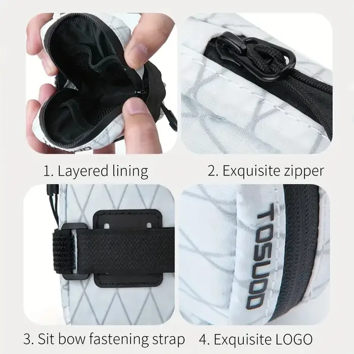 Mini sac de selle de vélo en polyster léger et robuste pour cyclisme de route et transport d'outils essentiels en noir ou blanc