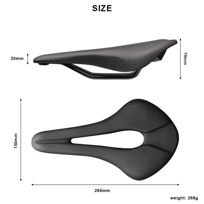 Selle de vélo en cuir PU, Design creux respirant, siège doux et confortable, vtt, vélo de route, cou