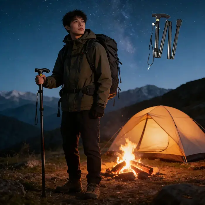 Bâtons de randonnée télescopiques ultralégers de qualité supérieure pour marche nordique camping et randonnée en couleur noir élégante