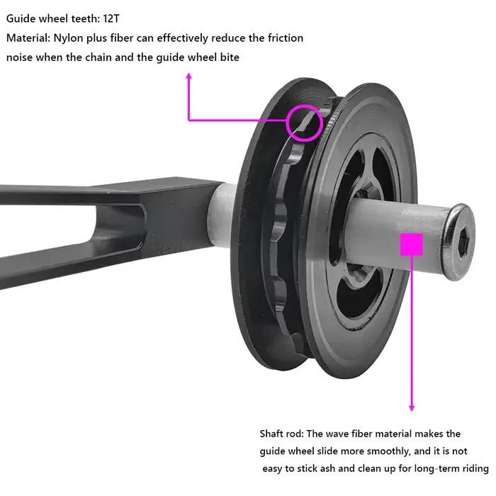 Tendeur de chaîne de vélo pliable 5 vitesses 6 vitesses 7 vitesses