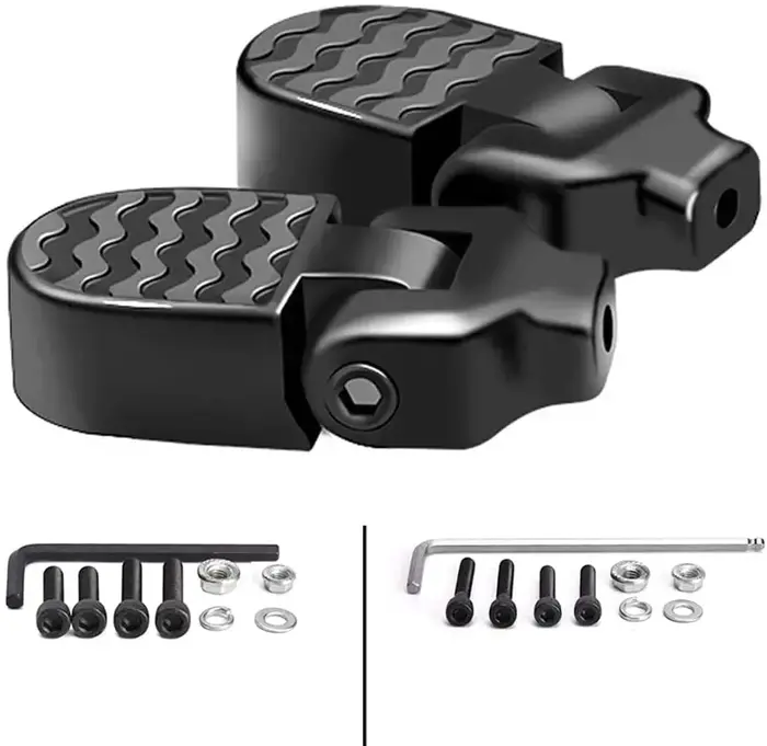 1 paire de Mini pédales arrière de vélo en alliage d'aluminium repose-pieds pliant repose-pieds de v