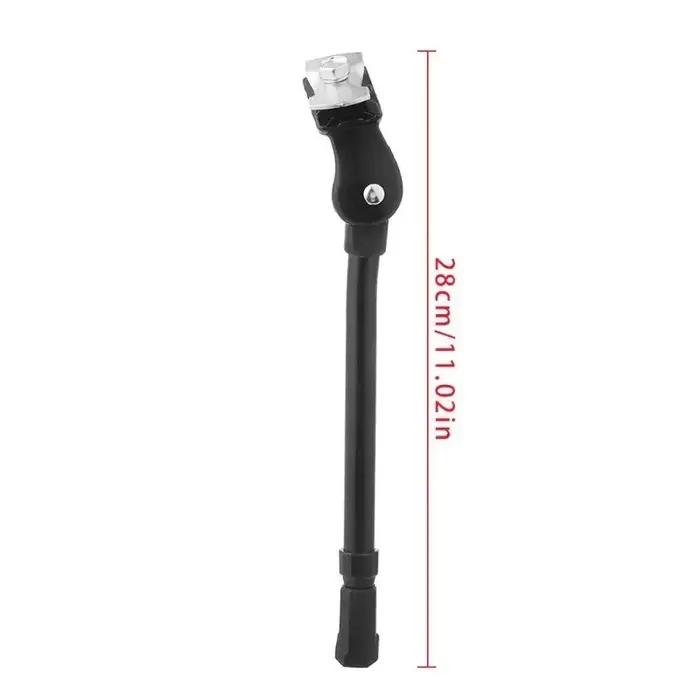 Béquille de vélo réglable en alliage robuste pour VTT, noir/argent