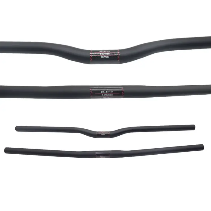 Guidon de vélo pliant entièrement en carbone, guidon horizontal, forme unique, guidon droit ultralég