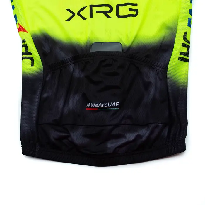 Ensemble maillot et short de cyclisme jaune fluo