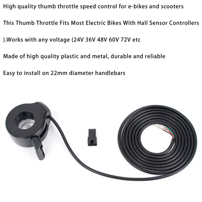 Accélérateur au pouce pour vélo électrique