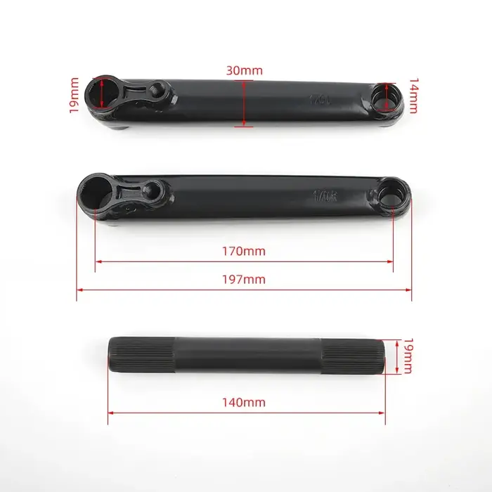 Manivelle de vélo BMX, pédalier BMX 48T*19mm*170mm CRMO