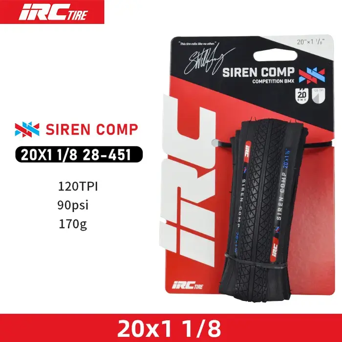 IRC SIREN COMP BMX pneu de vélo pliable 406/451 petite roue pneu de vélo 120TPI 20x1 1/8 20x1 3/8 20