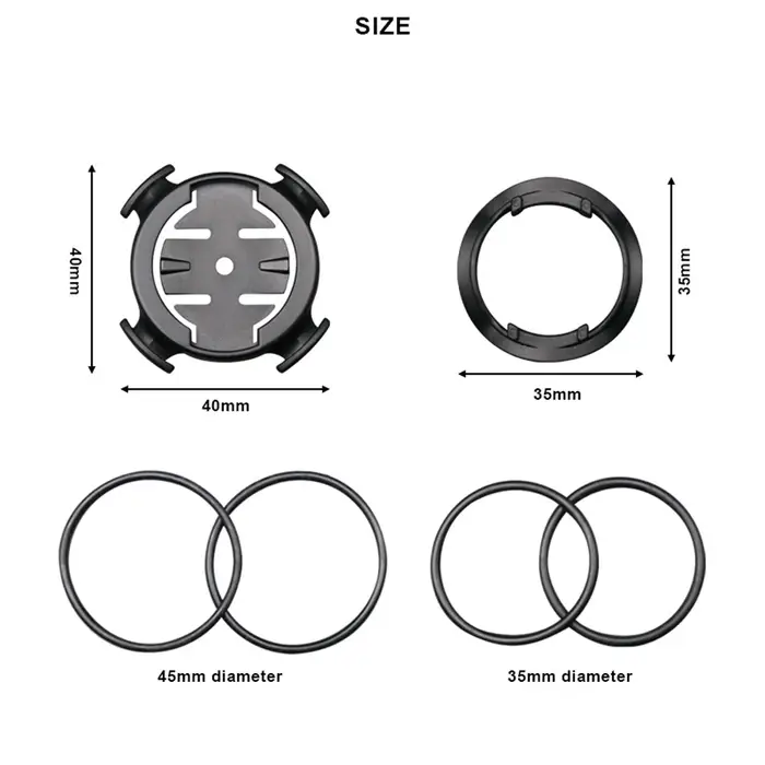 1 ensemble de supports d'ordinateur quart de tour de bord de vélo pour tige ou guidon Garmin
