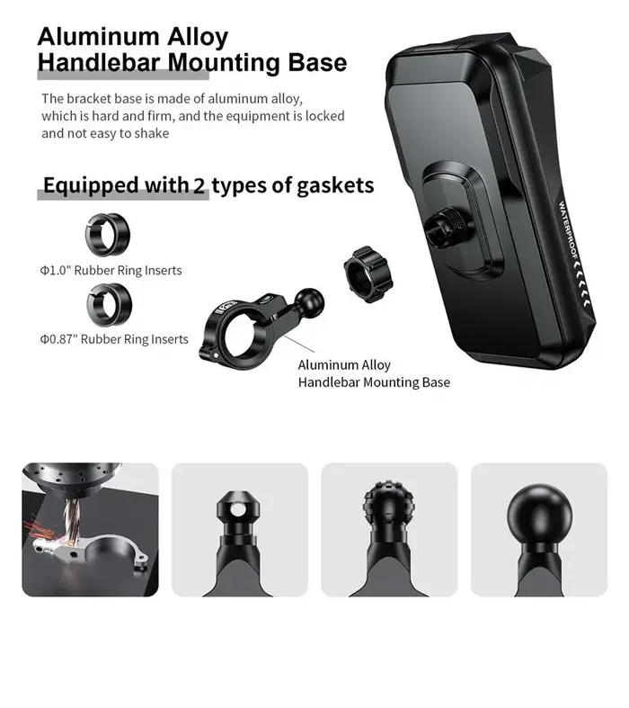 Support de sac de guidon de téléphone de vélo