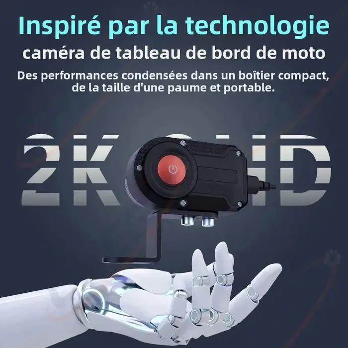 Nouvelle Caméra de Conduite Moto 2K HD IP65 pour Vélo Électrique