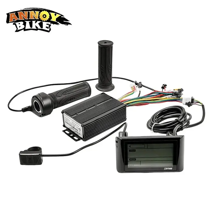 Contrôleur d'Onde Sinusoïdale avec Écran LCD SW900, 36/48V, 500/1000W, pour Vélo Électrique et Scoot