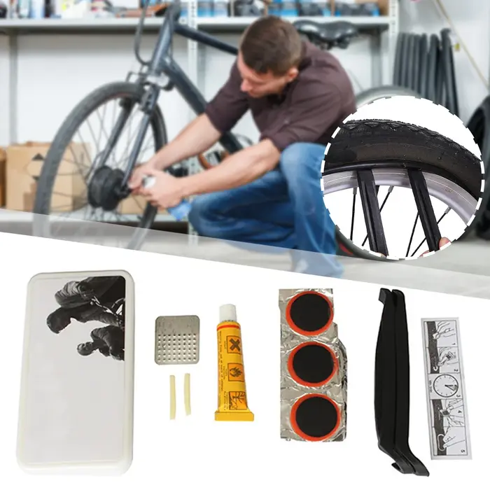 Kit d'outils de réparation de pneus de roue de vélo de route de montagne Kit de réparation de vélo C