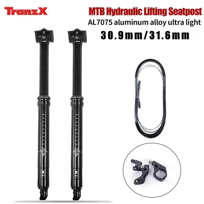 Tranz-x tige de selle compte-gouttes routage de câble interne 30.9mm levage hydraulique 150mm voyage montagne vélo