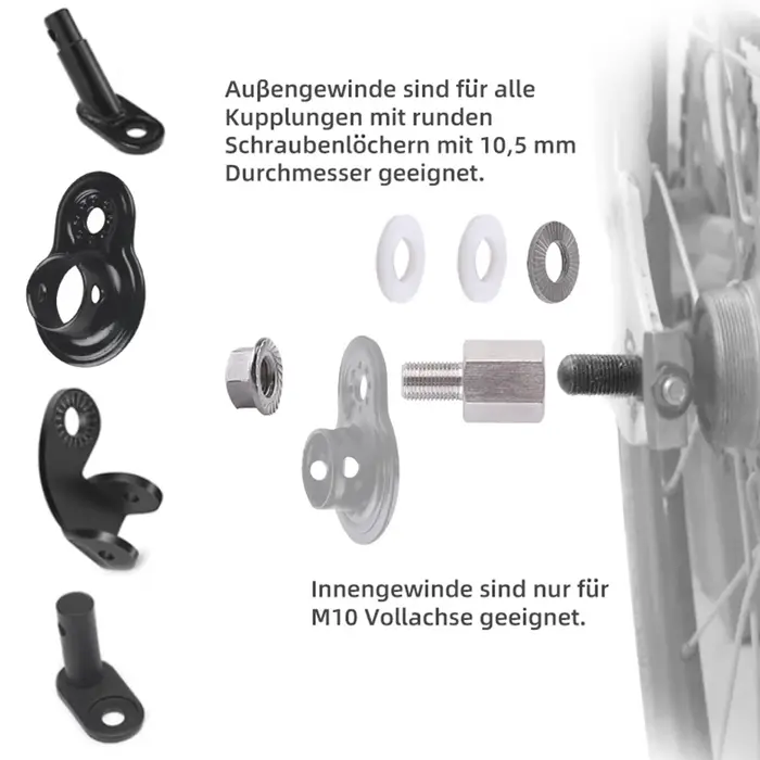 Adaptateur d'essieu de vélo