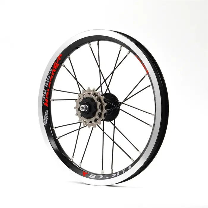 Roues de vélo pliables CNC, roue arrière de 14 pouces, 3 vitesses externes, frein en V, accessoires 