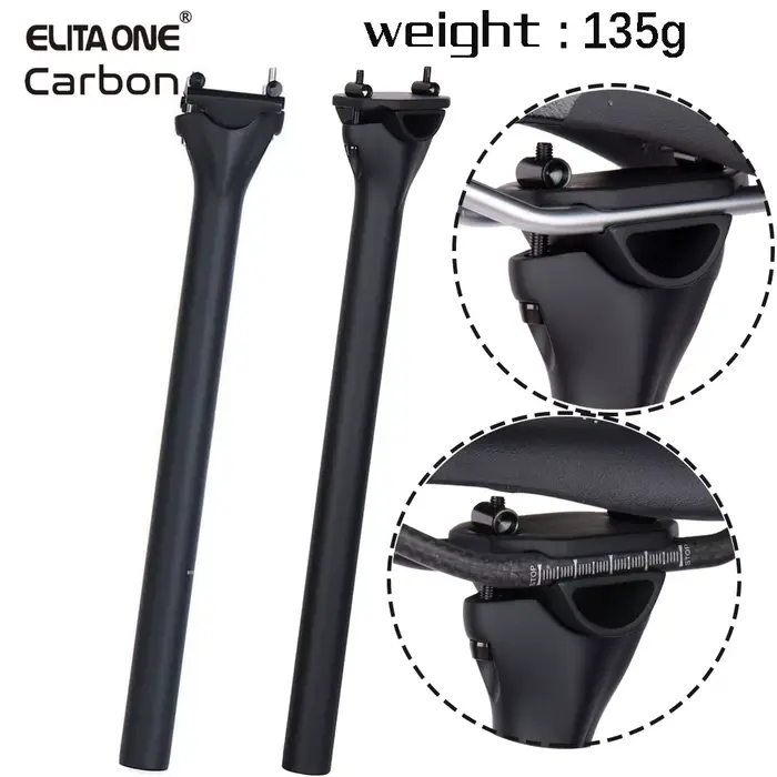ELITA ONE vtt tige de selle en Fiber de carbone 27.2/30.9/31.6mm tige de selle de vélo de montagne/r