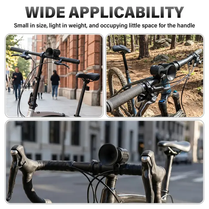Klaxon de vélo 120 dB, sonnette électrique puissante