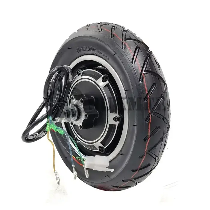 Moteur de moyeu de trottinette électrique 10'' 48V 500W sans balais avec frein à disque