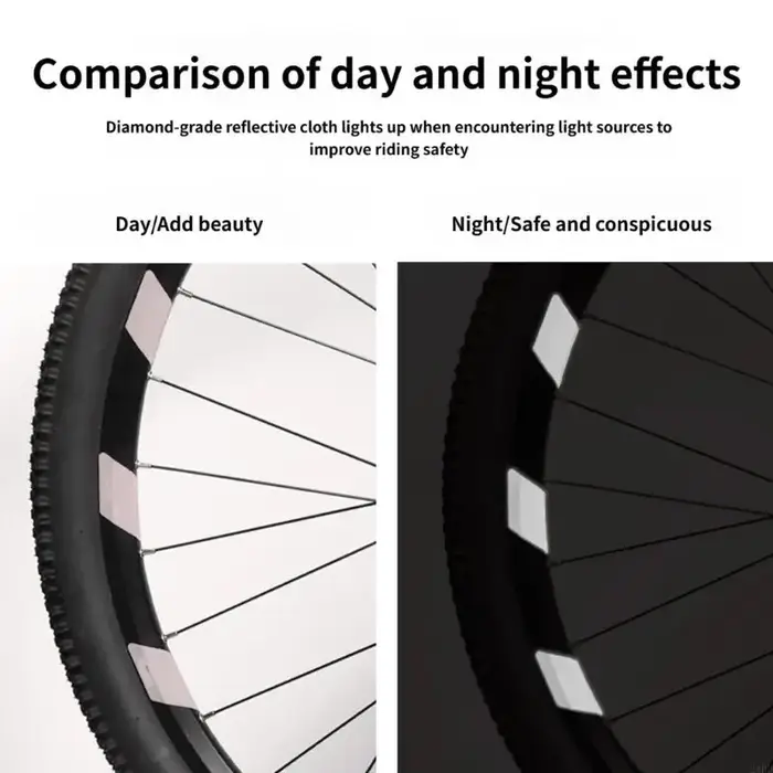 Autocollant réfléchissant pour rayons vélo route