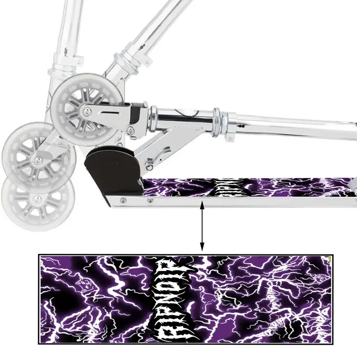 1 autocollant violet cool pour trottinette électrique