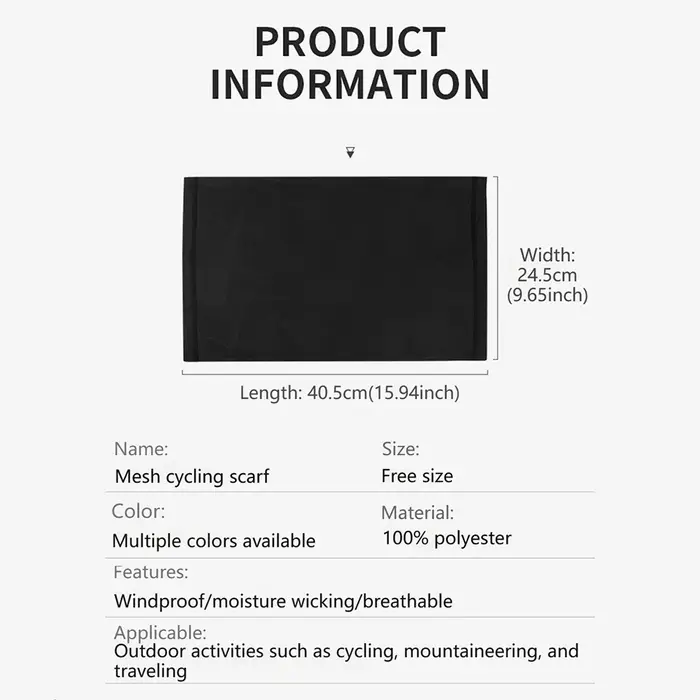 GTUBIKE hommes coupe-vent cache-cou élastique Tube écharpe oreille couverture mâle foulards de tête