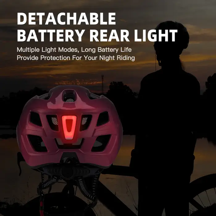 Casques de vélo avec feu arrière LED pour femmes