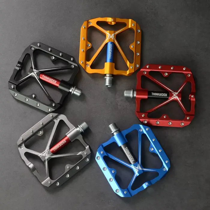 Pédales de vélo ThinkRider en alliage d'aluminium avec 3 roulements scellés et broches antidérapantes pour VTT route BMX et croiseurs