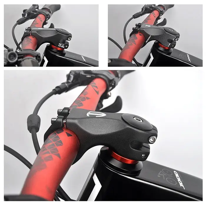 2022 nouveau noir mat vélo tige Aero aluminium puissance -18 degrés 60mm