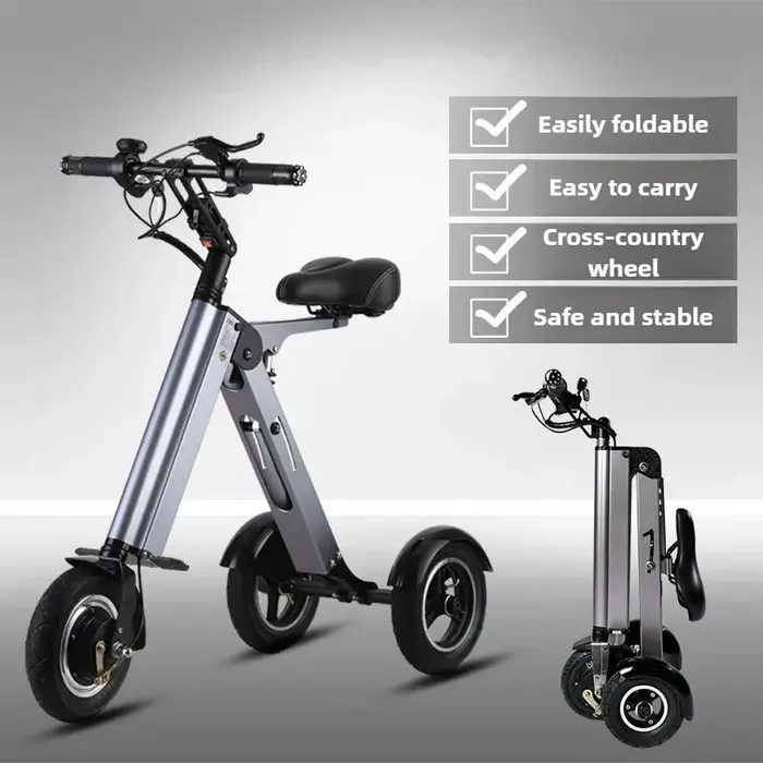 Nouveau Mini petit Tricycle électrique pliable Portable personnes âgées équitation trajet Scooter