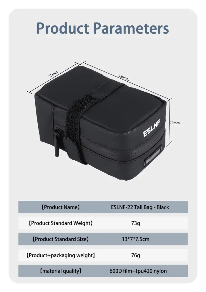 ESLNF-Sac à outils étanche sous le siège de vélo, sacoche de dégager de vélo de route, cyclisme, mon