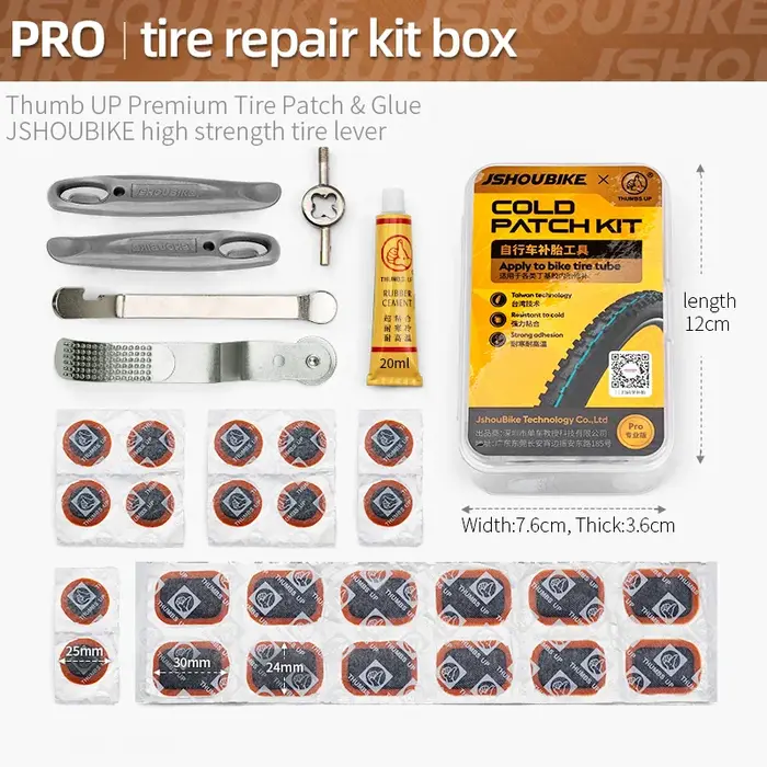 JSHOUBIKE – Kits de réparation de pneus de vélo