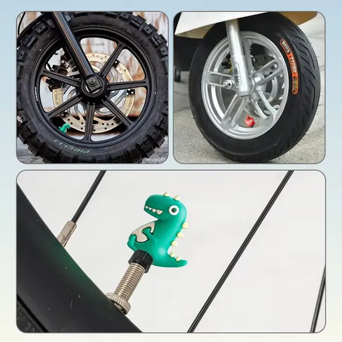 Capuchons de valve de vélo universels à motif de dessin animé