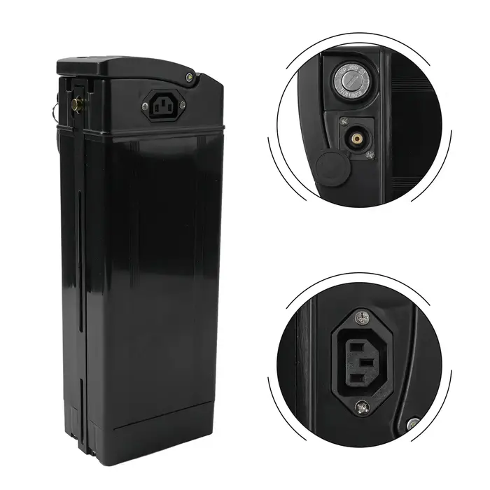 Boîte de batterie de vélo électrique fiable, étui de support de vélo électrique avec Port de sortie 