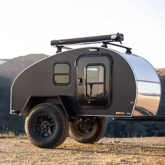 Remorque de camping-car tout-terrain personnalisable en aluminium avec frein électrique