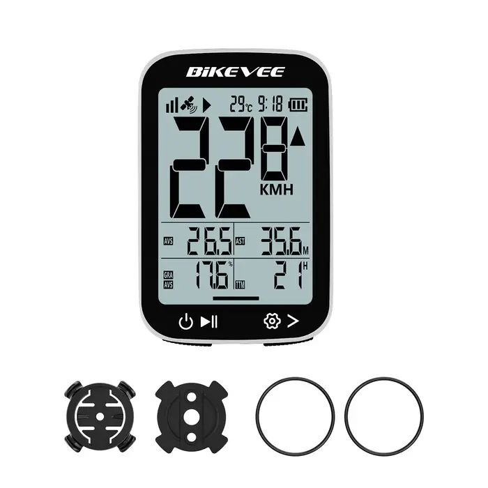 Ordinateur de vélo GPS, compteur de vitesse et odomètre, ordinateur de vélo sans fil multifonctions 
