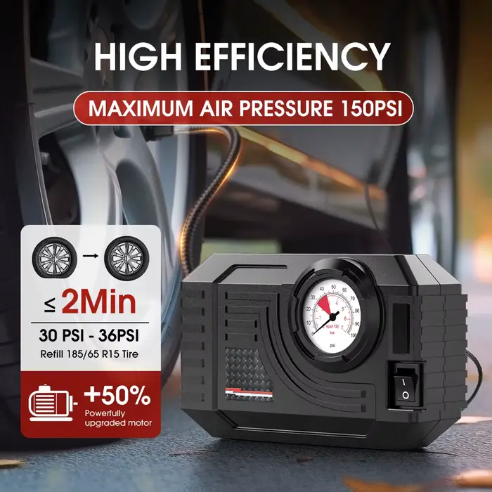Mini pompe à air électrique portable compresseur d'air blanc pour voiture moto vélo et ballons de sport voyage compact