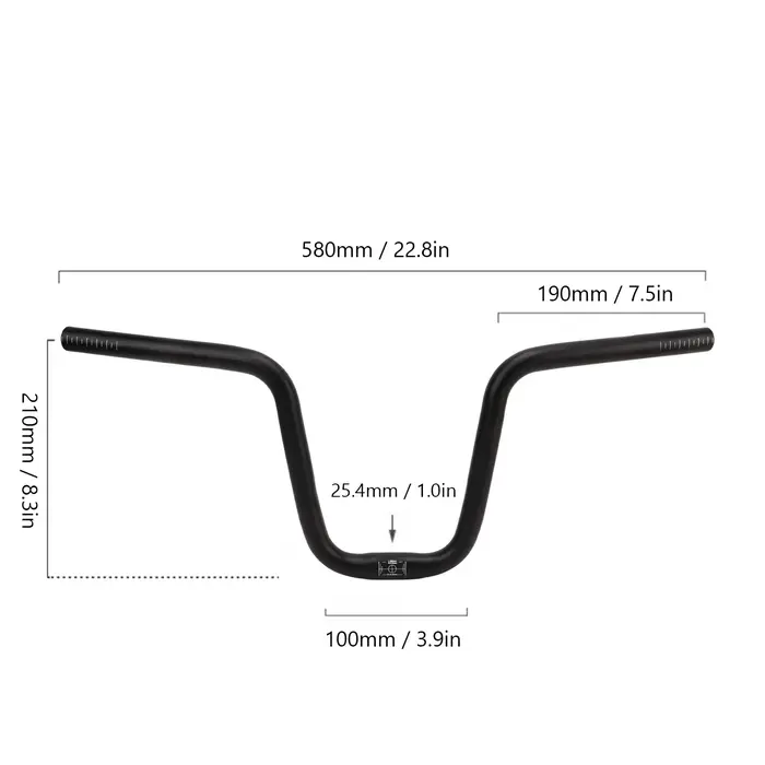 Guidon pliant extra long en alliage d'aluminium pour vélo de route