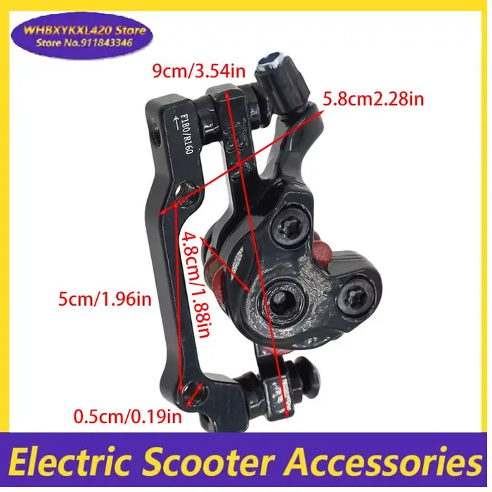 Frein à disque pour trottinette avec étriers mécaniques élégants, adapté à la modification d'accessoires de trottinette électrique