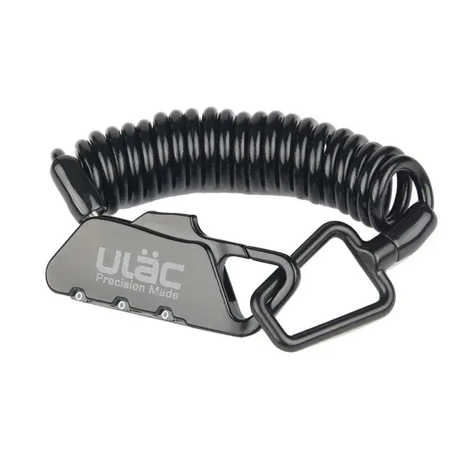 ULAC – Mini verrou de vélo pliable de 1200mm, combinaison à 3 chiffres, antivol, pour casque de cycl