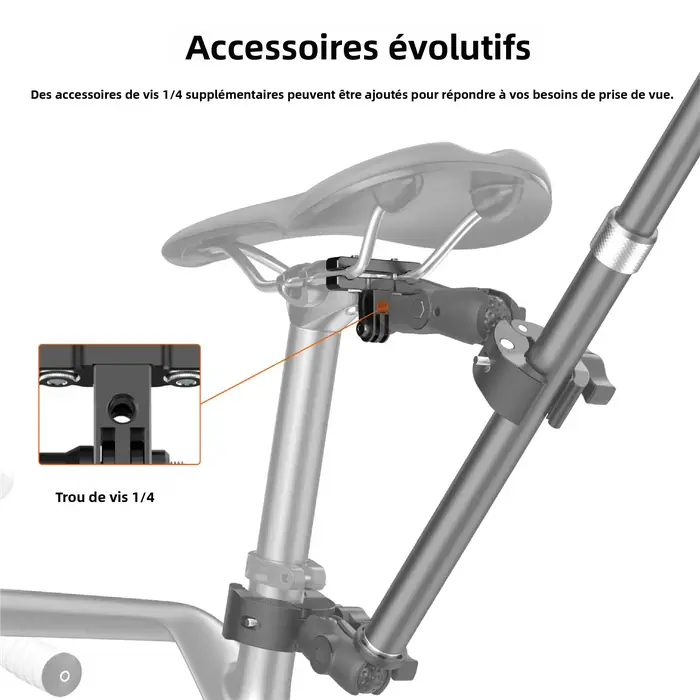 Kit de fixation pour accessoires de vélo Insta360 x5 x4 x3, support de fixation arrière pour vélo Insta 360, accessoires de cyclisme