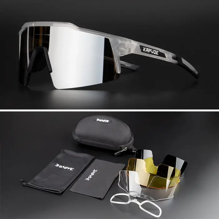 4 lentilles lunettes de cyclisme polarisées mode