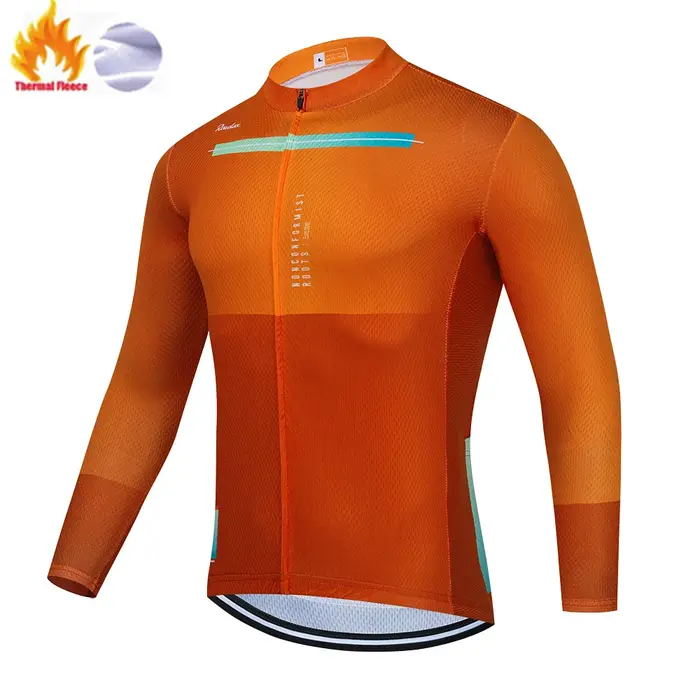 Hommes vestes d'hiver 2025 équipe Raudax hiver vêtements de cyclisme vtt à manches longues maillots 