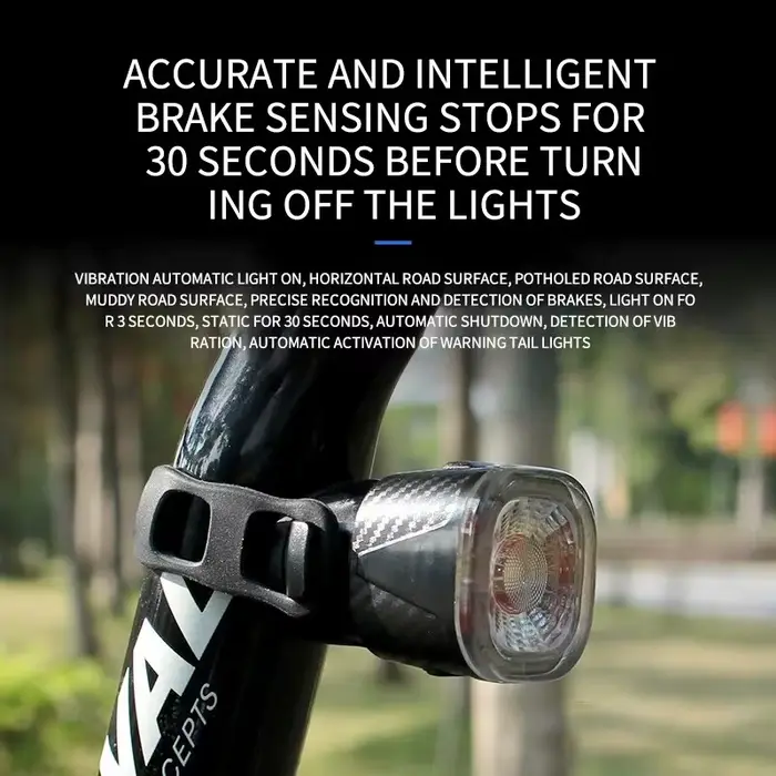 OFFBONDAGE-enquêter arrière intelligent IPx6 de type C pour vélo, éclairage LED pour cyclisme, stop 