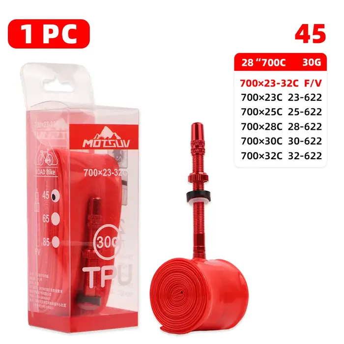 MOTSUV Chambre à air de vélo de route en TPU 700×23-32C