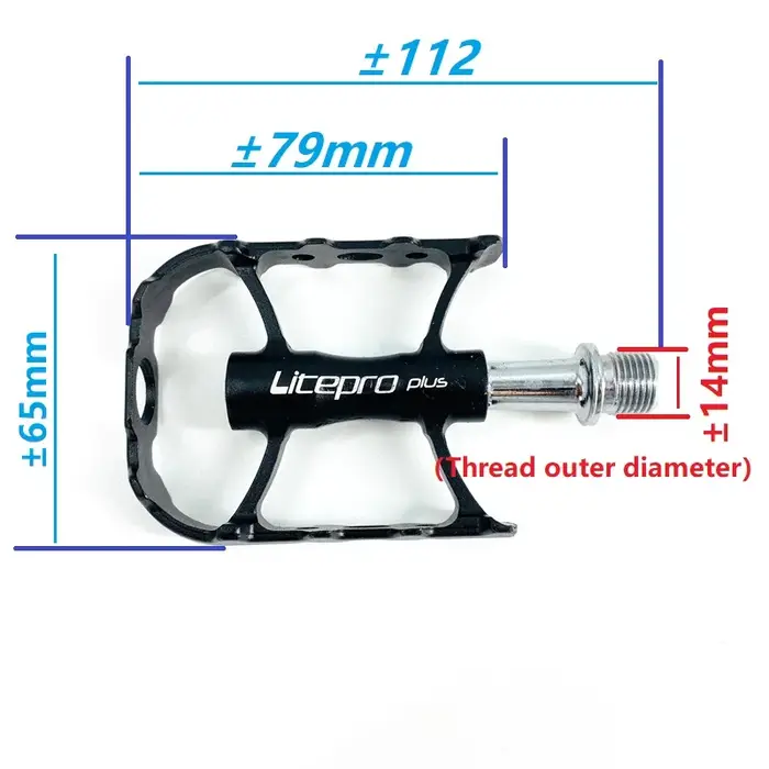 Litepro-Pédale de vélo pliante ultralégère