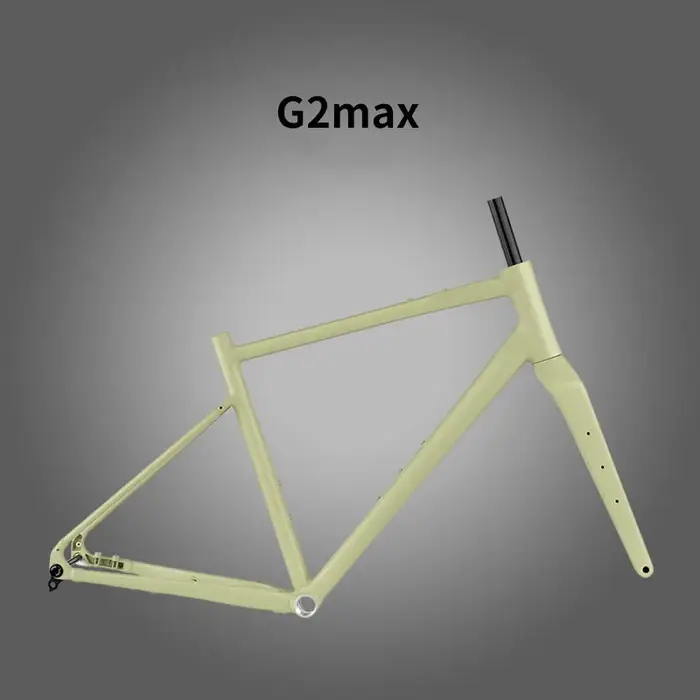 Cadre de vélo de route en aluminium GRAVEL-G2 MAX 700C sans logo 2026 avec fourche en fibre de carbone et dérailleur